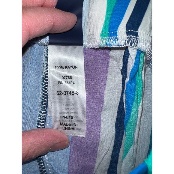 Swimsuits for All Swim Cover Up Maxi Dress Womens Large Riley Beach Striped - Picture 12 of 12